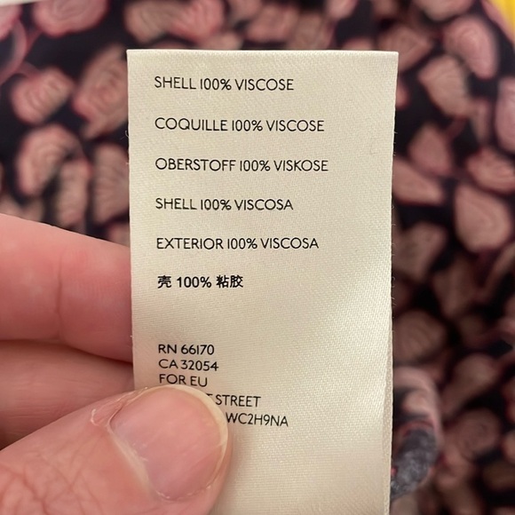 Anthropologie Maeve Women Tunic Top Small Cathy Purple Floral Cottagecore Boho - Picture 13 of 17